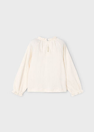 Mayoral Bej Kız Çocuk Şifon Örgü Bluz 4003