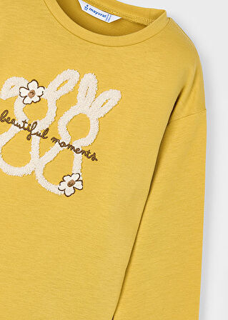 Mayoral Sarı Kız Çocuk Nakışlı Uzun Kollu Tişört 4010