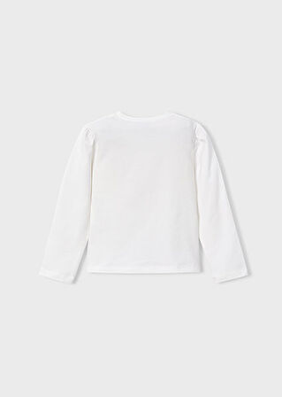 Mayoral Krem Baskılı Uzun Kollu Tişört 4011