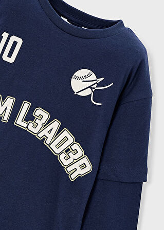 Mayoral Mavi Erkek Çocuk Çift Kollu Sweatshirt 4075