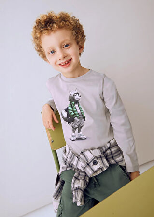 Mayoral Erkek Çocuk Baskılı Sweatshirt