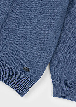 Mayoral Mavi Erkek Çocuk Polo Yaka Örme Kazak 4122