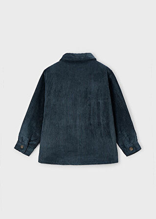Mayoral Lacivert Erkek Çocuk Fitilli Kadife Gömlek 4124