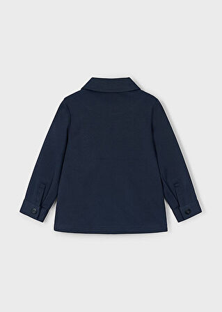 Mayoral Lacivert Erkek Çocuk İnterlok Fermuarlı Gömlek 4125