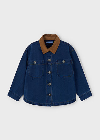 Mayoral Unisex Çocuk Kot Gömlek 4135