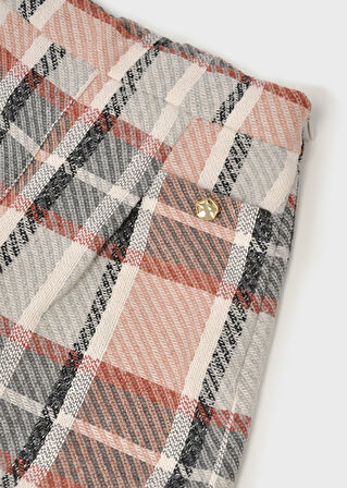 Mayoral Turuncu Ekose Kız Çocuk Şort 4225