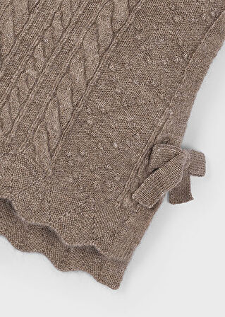 Mayoral Kız Çocuk Kahve Fiyonklu Örgü Yelek 4314