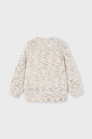 Erkek Çocuk Reglan Kollu Kırçıllı Triko Kazak - Bej | 3 Yaş