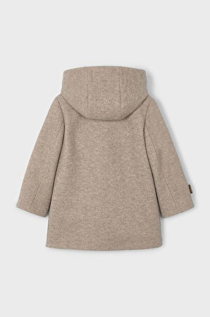 Unisex Çocuk Kapüşonlu Duffle Kaban - Bej | 3 Yaş