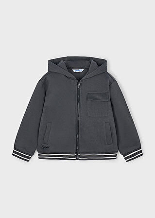 Mayoral Gri Erkek Çocuk Fermuarlı Sweatshirt 4427