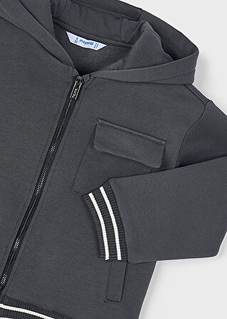Mayoral Gri Erkek Çocuk Fermuarlı Sweatshirt 4427