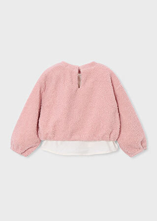 Mayoral Pembe Kız Çocuk Peluş Sweatshirt 4431