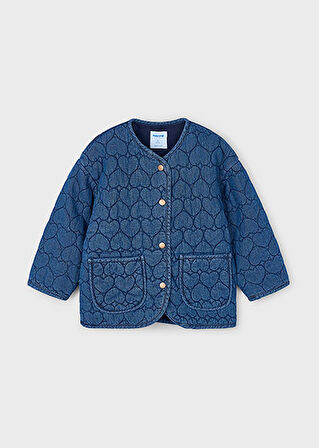 Mayoral Kız Çocuk Kalpli Denim Ceket 4442