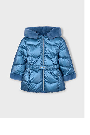 Mayoral Kız Çocuk Parlak Kaban 4-10 Yaş Mavi