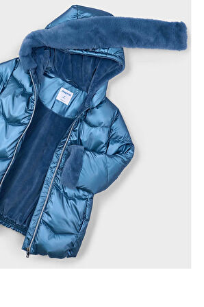 Mayoral Kız Çocuk Parlak Kaban 4-10 Yaş Mavi