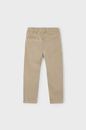 Erkek Çocuk Jogger Fit Beli Lastikli Chino Pantolon - Bej | 10 Yaş