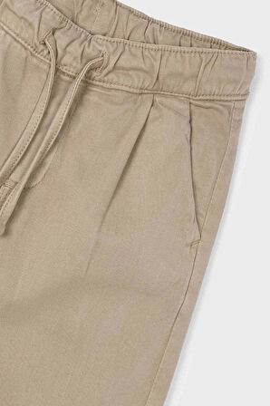 Erkek Çocuk Jogger Fit Beli Lastikli Chino Pantolon - Bej | 10 Yaş