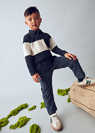 Mayoral Lacivert Erkek Çocuk Kadife Jogger Pantolon 4568