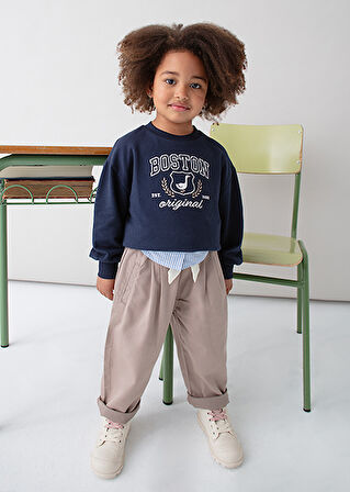 Mayoral Kahve Kız Çocuk Bol Pantolon 4577