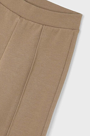 Kız Çocuk Önü Dikişli Polarlı Pantolon - Camel | 3 Yaş