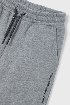 Erkek Çocuk Normal Kalıp 3 Parça Dağ Baskılı Eşofman Takımı - Gri | 10 Yaş