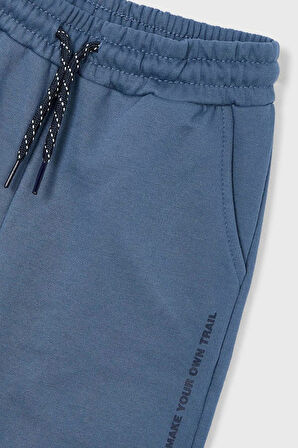 Erkek Çocuk Normal Kalıp 3 Parça Dağ Baskılı Eşofman Takımı - Mavi | 10 Yaş