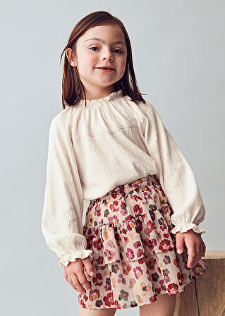 Mayoral Kırmızı Kız Çocuk Katlı Etek 4902