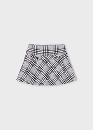 Mayoral Gri Kız Çocuk Jakarlı Kareli Etek 4905