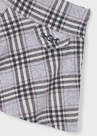 Mayoral Gri Kız Çocuk Jakarlı Kareli Etek 4905