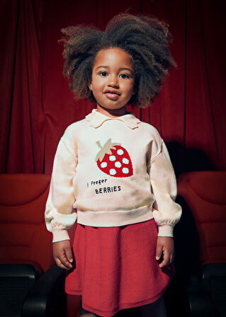 Mayoral Kırmızı Kız Çocuk Kazak Etek Takım 4932