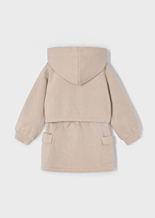 Mayoral Bej Kız Çocuk Kargo Etek ve Sweatshirt Takım 4935