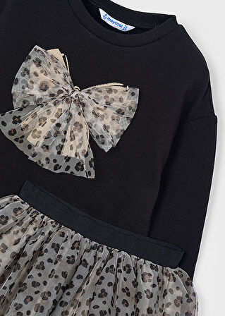 Mayoral Siyah Kız Çocuk Sweatshirt ve Tül Etek Takım 4936