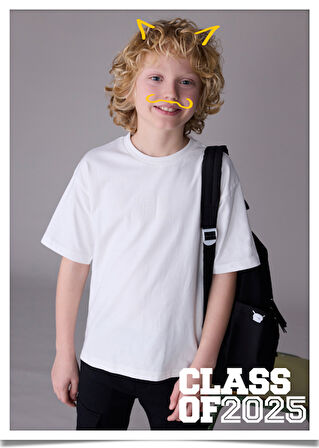 Mayoral Krem Erkek Çocuk Kısa Kol Tişört 7001