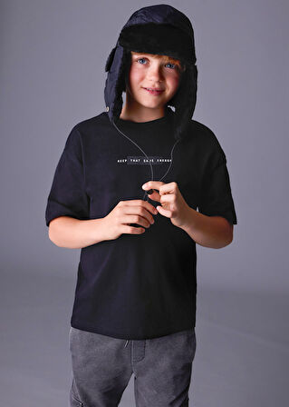 Mayoral Siyah Erkek Çocuk Kısa Kol Tişört 7001