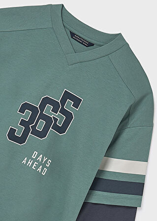 Mayoral Yeşil Erkek Çocuk Duble Kol Tişört 7004