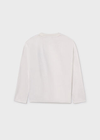 Mayoral Krem Erkek Çocuk Cepli Uzun Kollu Tişört 7009