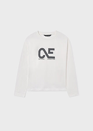 Mayoral Krem Erkek Çocuk Kabartmalı Uzun Kollu Tişört 7010