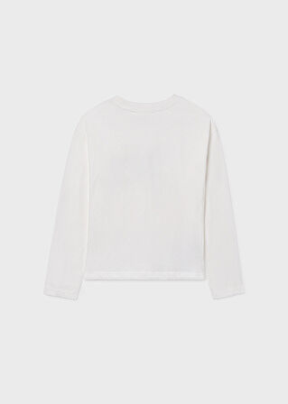 Mayoral Krem Erkek Çocuk Kabartmalı Uzun Kollu Tişört 7010