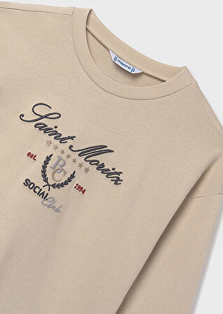 Mayoral Bej Kız Çocuk Uzun Kollu Tişört 7025