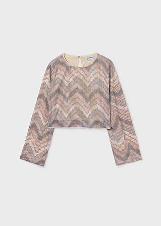 Mayoral Krem Kız Çocuk Pullu Bluz 7031