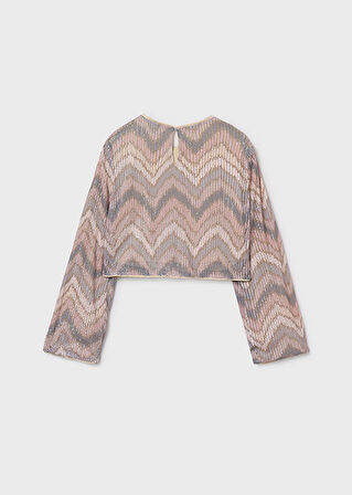 Mayoral Krem Kız Çocuk Pullu Bluz 7031