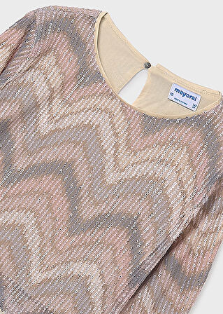 Mayoral Krem Kız Çocuk Pullu Bluz 7031