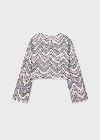 Mayoral Gri Kız Çocuk Pullu Bluz 7031