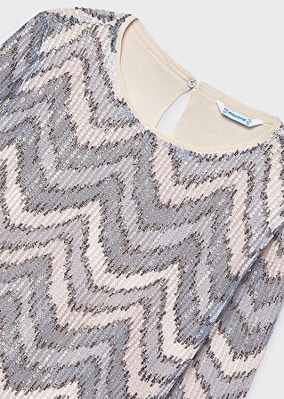 Mayoral Gri Kız Çocuk Pullu Bluz 7031