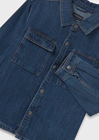 Mayoral Mavi Erkek Çocuk Kot Gömlek 7105