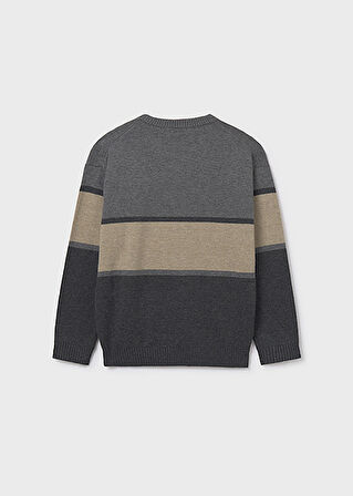 Mayoral Gri Erkek Çocuk Renk Bloklu Kazak 7303