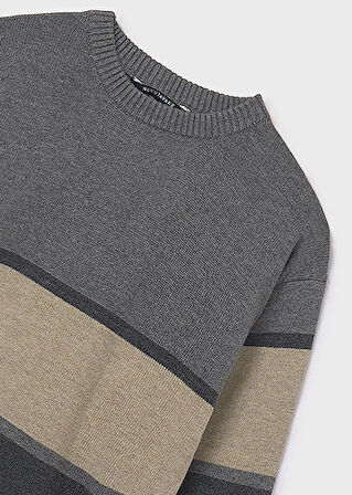 Mayoral Gri Erkek Çocuk Renk Bloklu Kazak 7303