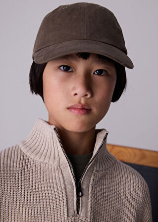 Mayoral Bej Erkek Çocuk Fermuar Yakalı Kazak 7304