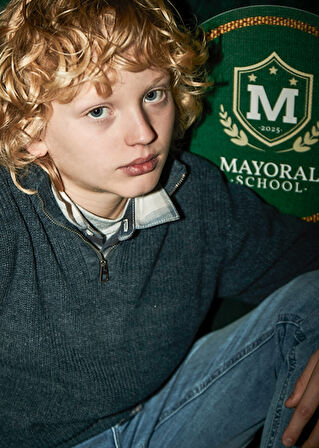 Mayoral Erkek Çocuk Fermuar Yakalı Kazak 7304