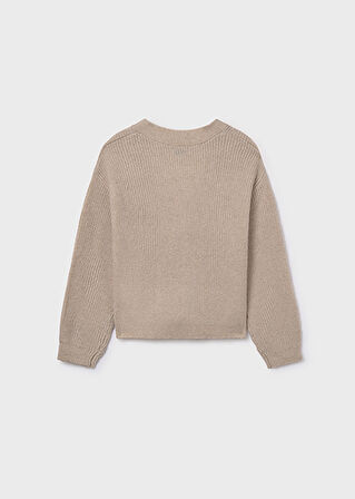 Mayoral Bej Kız Çocuk Düğmeli Hırka 7317